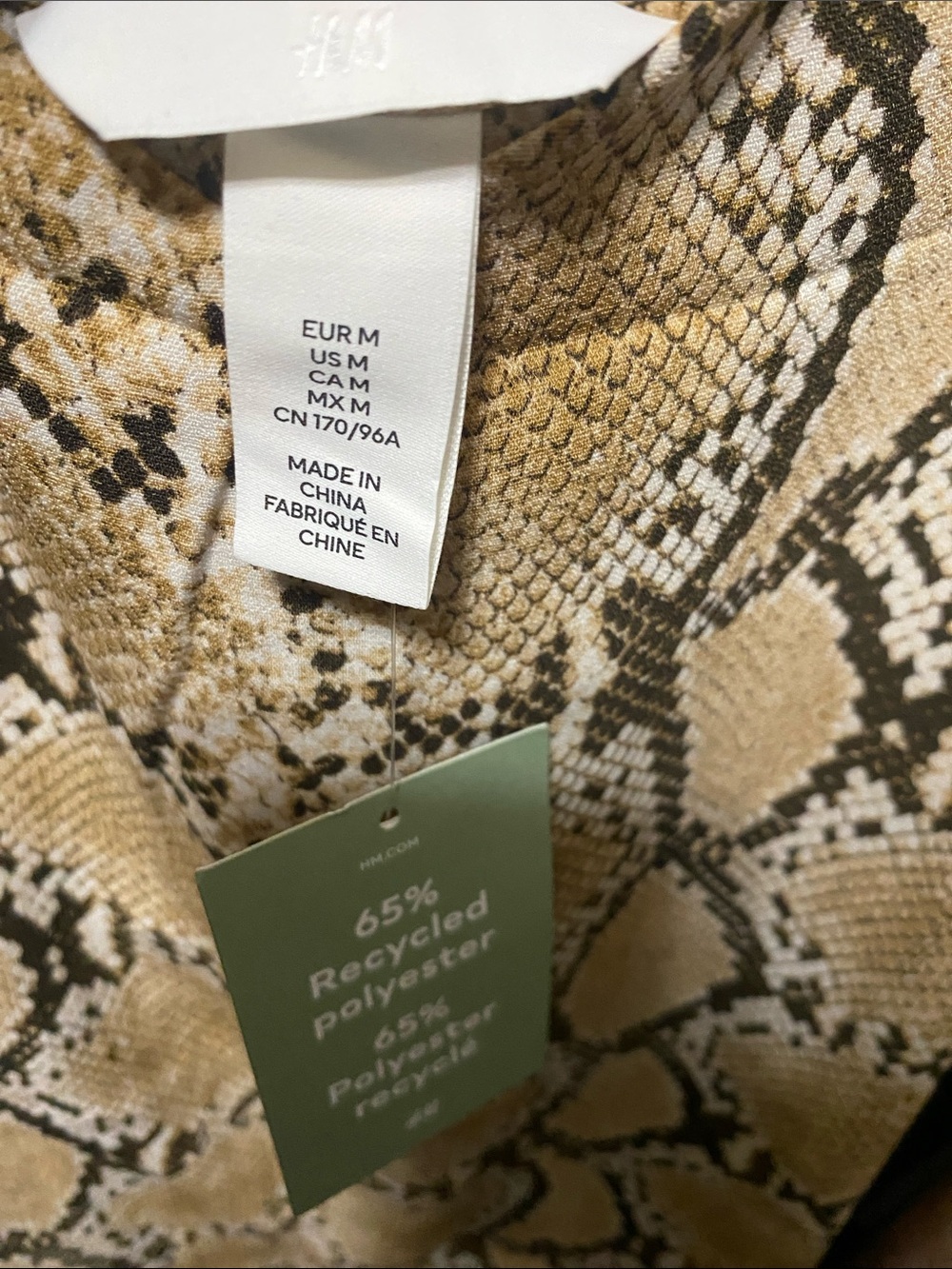 NWT H&M Snake Print Slip Dress - Picture 5 of 5